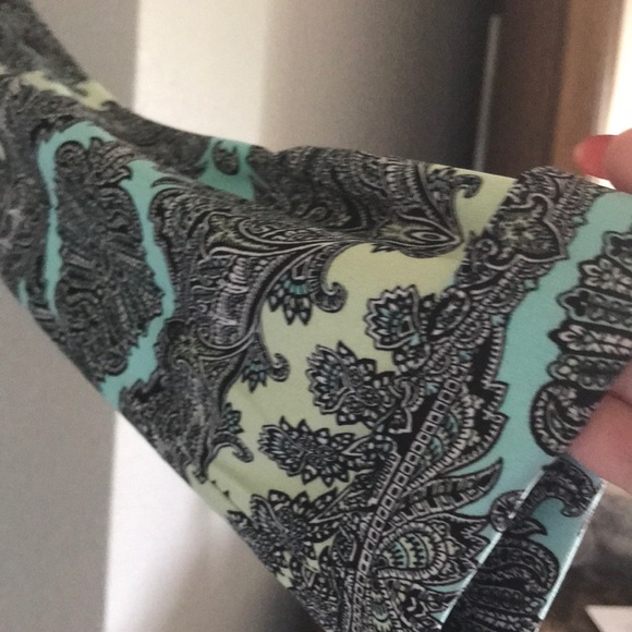 Paisley gray and turquoise and a lite green $10 - Picture 3 of 7